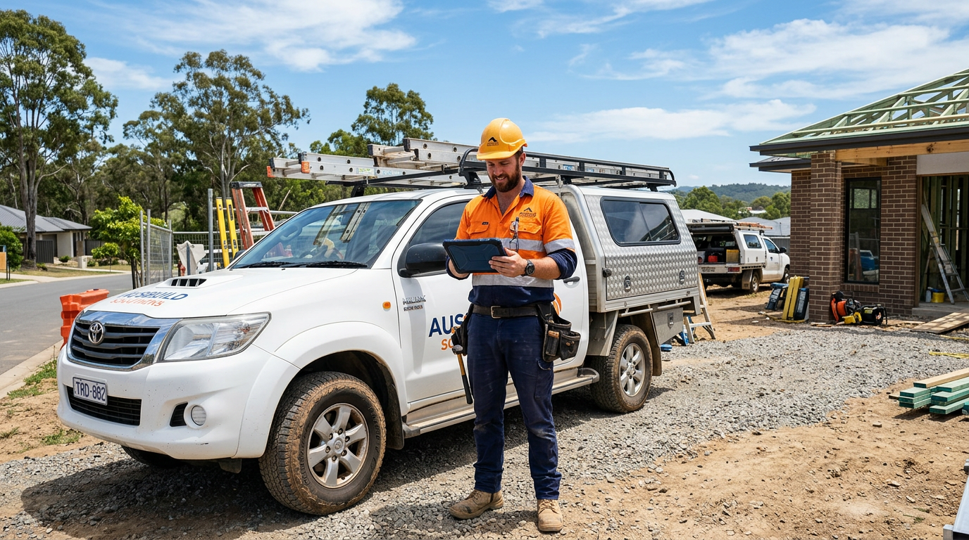 Trades business owner managing jobs from the field